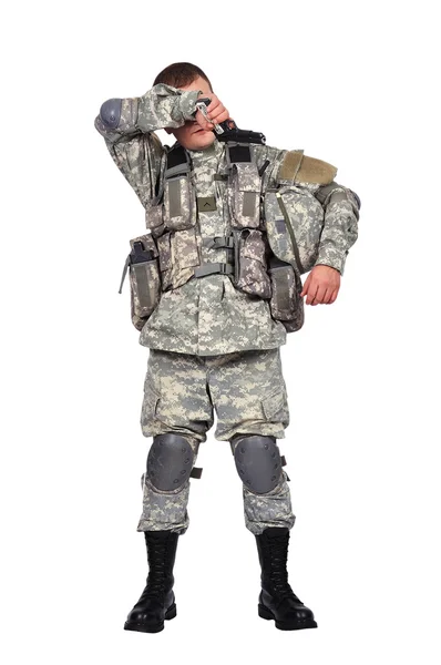 Übermüdete Soldaten — Stockfoto