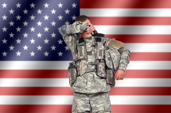 Weary us soldier — Stock Photo, Image