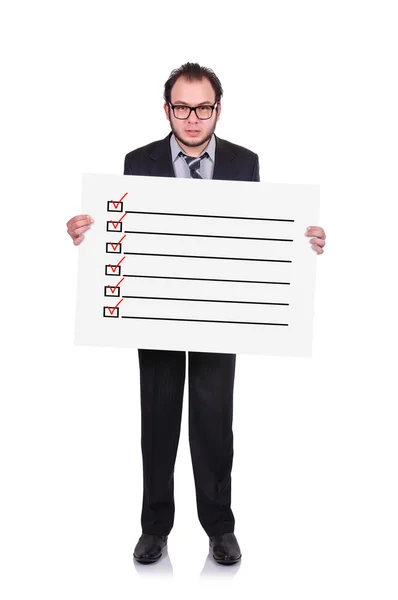 Placard with check box — Stock Photo, Image