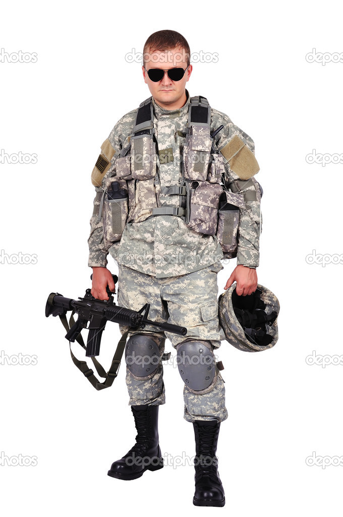 soldier with rifle