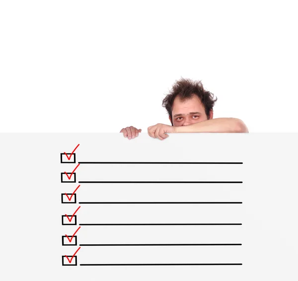 Poster with checklist — Stock Photo, Image