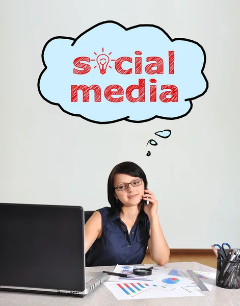 Redes sociales — Foto de Stock