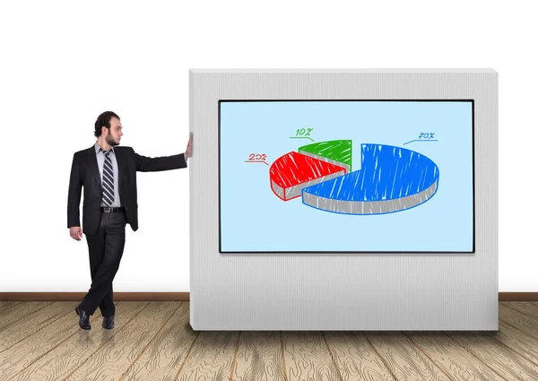 Panel mit Diagramm — Stockfoto