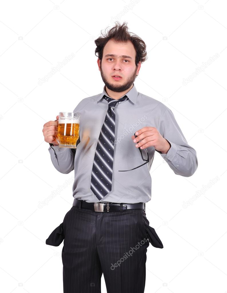 Sad drunk businessman — Stock Photo © vetkit #34841153