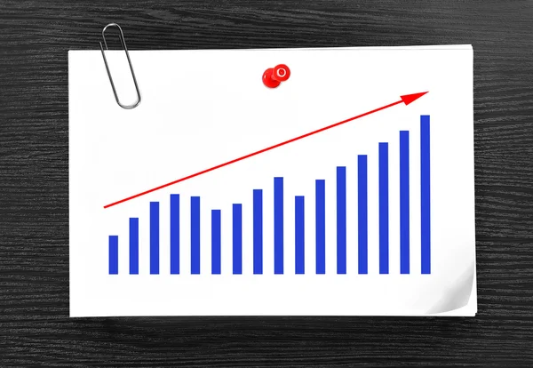Papper med rita diagram — Stockfoto