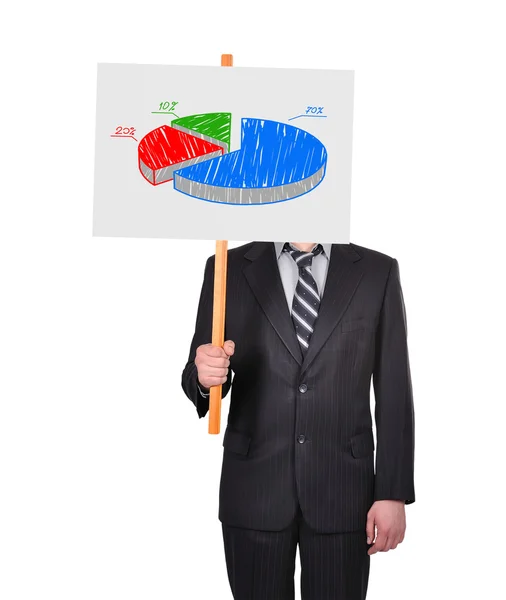 Aushängeschild mit Gewinndiagramm — Stockfoto