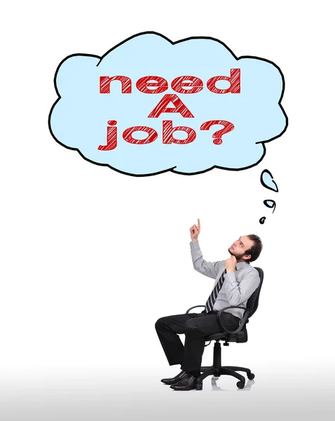 Cloud with need a job — Stock Photo, Image