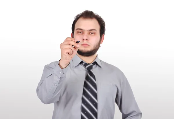 Businessman with pen — Stock Photo, Image