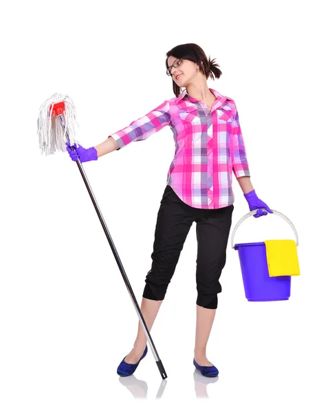 Cleaning woman — Stock Photo, Image