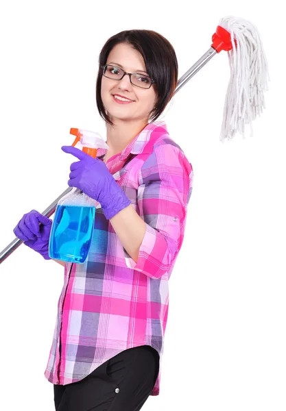 Mujer de limpieza — Foto de Stock