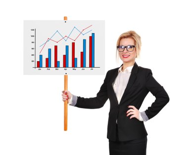 Beyaz tahta grafik ilewhiteboard met grafiek