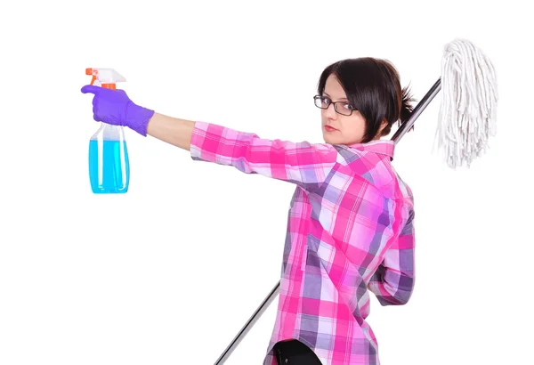 Cleaning girl — Stock Photo, Image