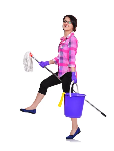 Cleaning woman — Stock Photo, Image