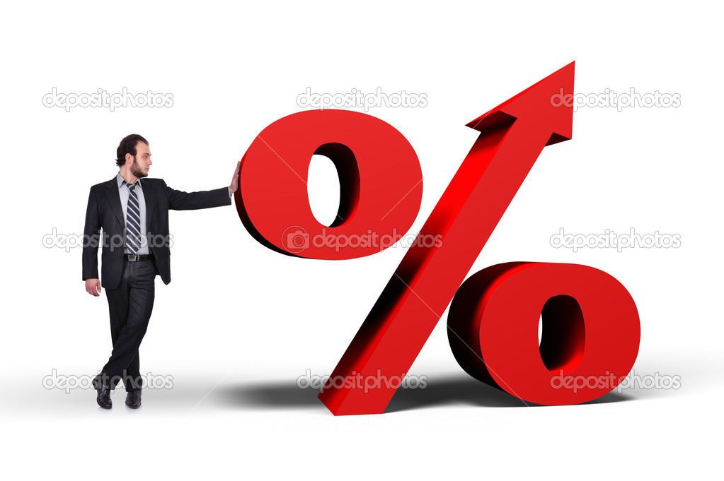 businessman and percent
