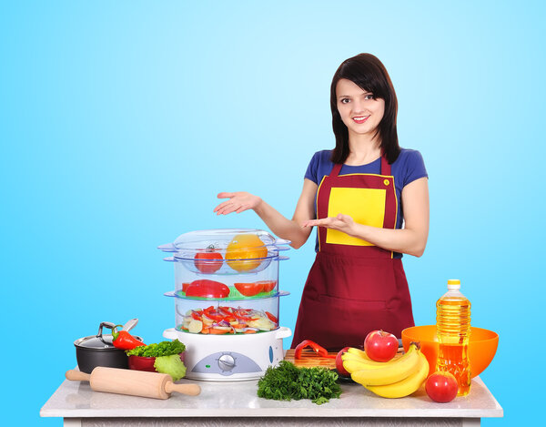 woman standing in kitchen