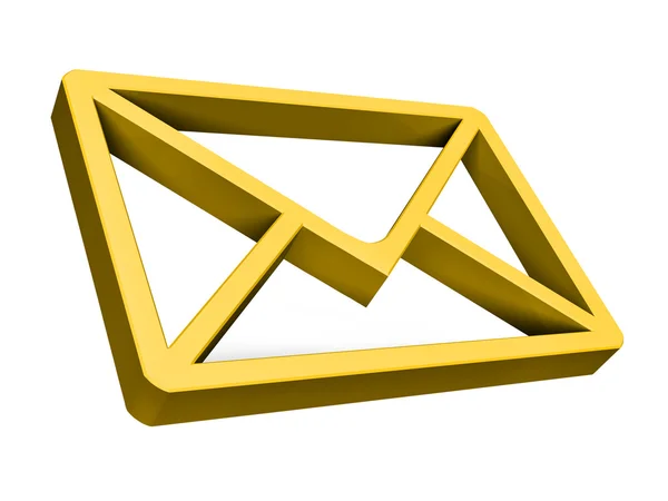 Gold e-mail symbo — Stock Photo, Image