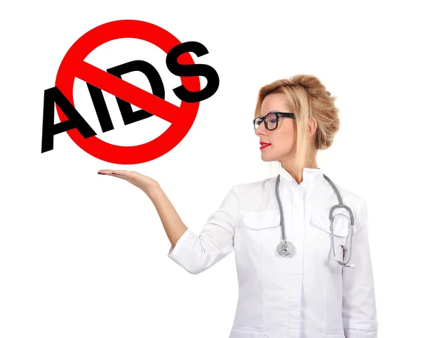 Stop aids znak — Zdjęcie stockowe