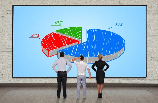 Plasma-Panel mit Diagramm — Stockfoto