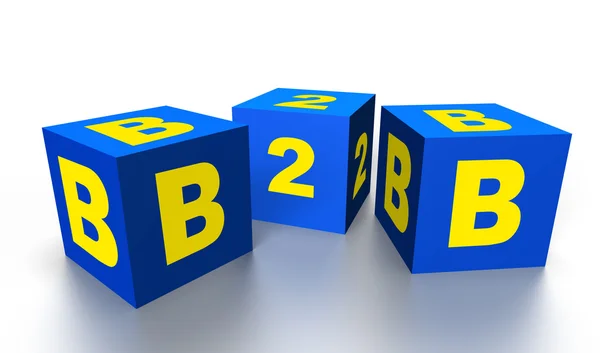 B2b en cubos —  Fotos de Stock