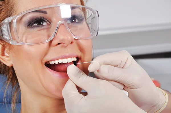 Mujer sonrisa — Foto de Stock