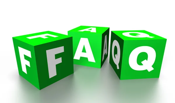 FAQ kubussen — Stockfoto