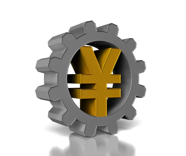 Guld yen symbol — Stockfoto