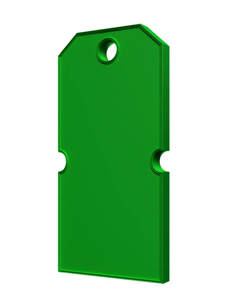 Etiqueta verde — Fotografia de Stock
