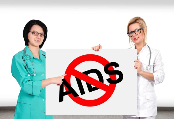 Parar símbolo AIDS — Fotografia de Stock