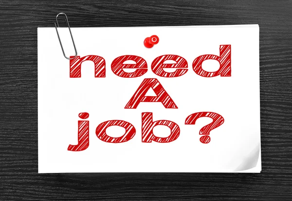 Paper with need a job — Stock Photo, Image