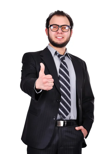 Businessman showing thumb up — Stock Photo, Image