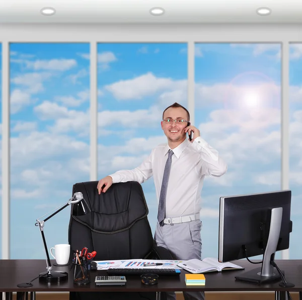 Businessman with  phone — Stock Photo, Image