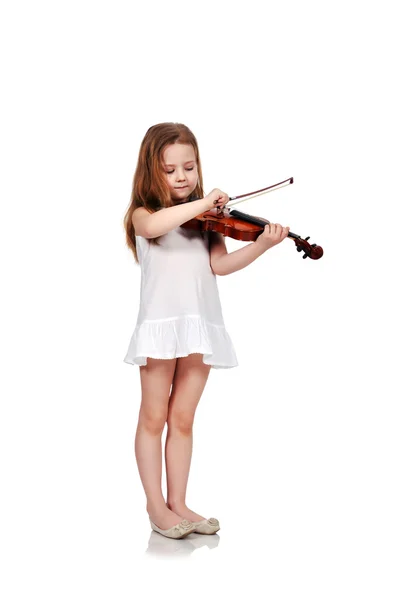 Criança tocando violino — Fotografia de Stock