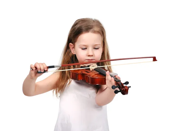 Menina com violino — Fotografia de Stock