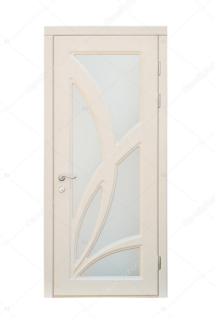 white wooden door