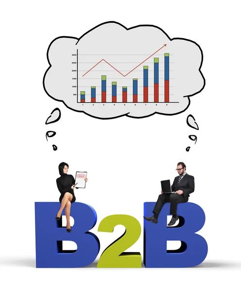 B2B en grafiek — Stockfoto