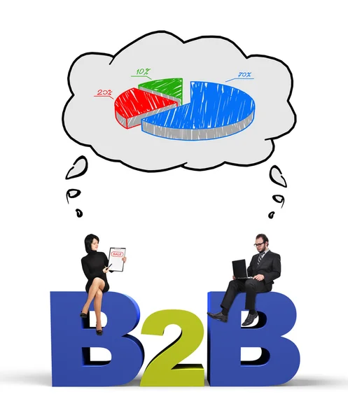 B2b y gráfico — Foto de Stock