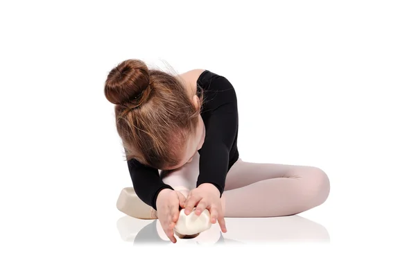 Балерина, роблять розтяжку — стокове фото