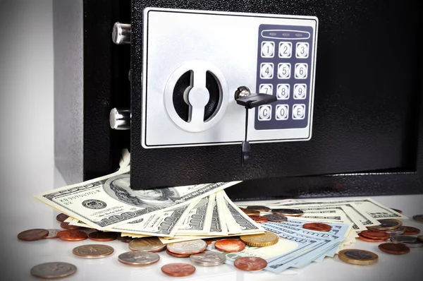 Dollars and safe — Stock Photo, Image