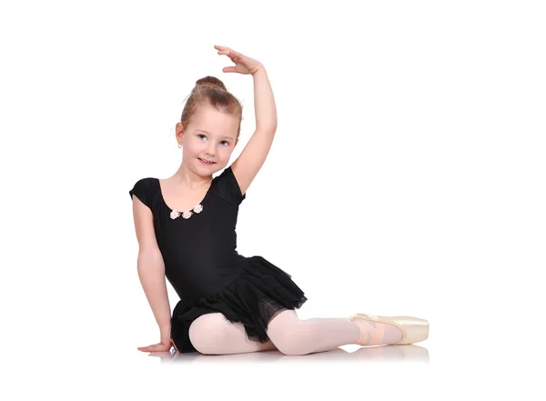 Kleine Ballerina sitzend — Stockfoto