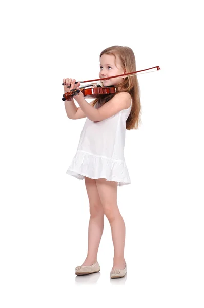 バイオリンを持つ少女 — ストック写真