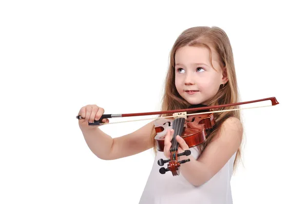 Menina com violino — Fotografia de Stock