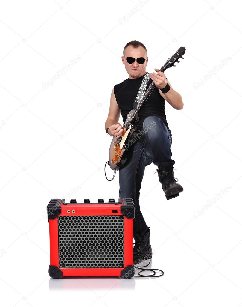 rocker with electrical guitar