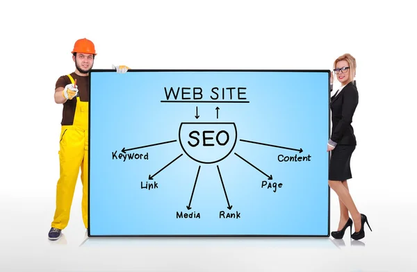 Panneau plasma avec seo — Photo