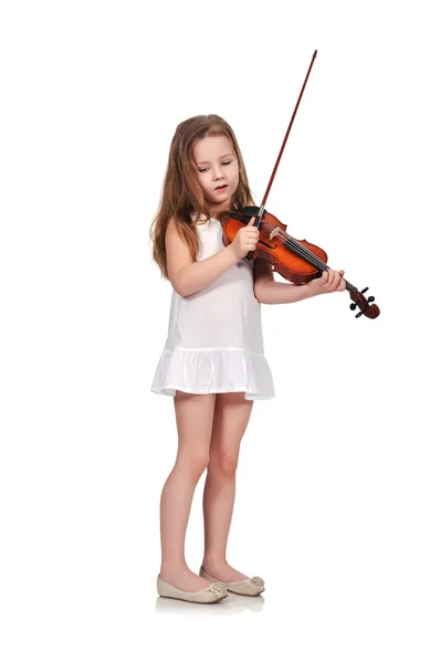 Menina com violino — Fotografia de Stock