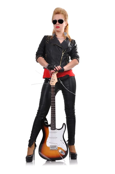 Hermosa chica rocker — Foto de Stock