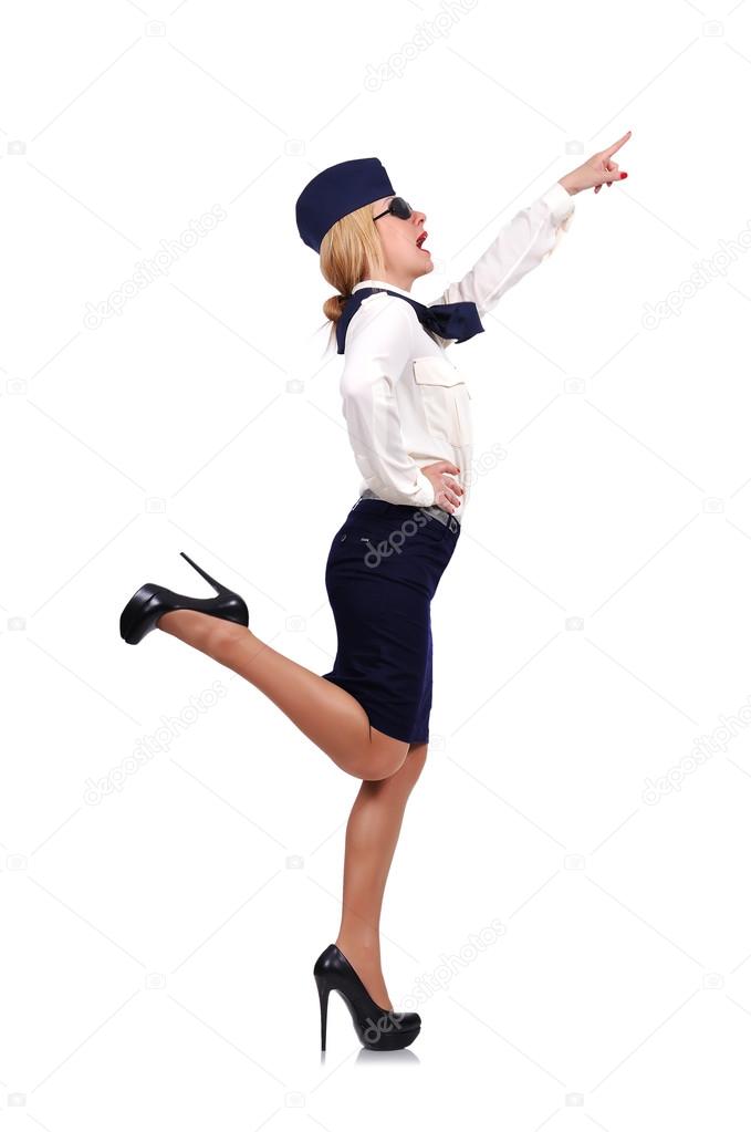 Happy stewardess