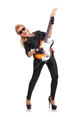 Elektro gitarlı kız