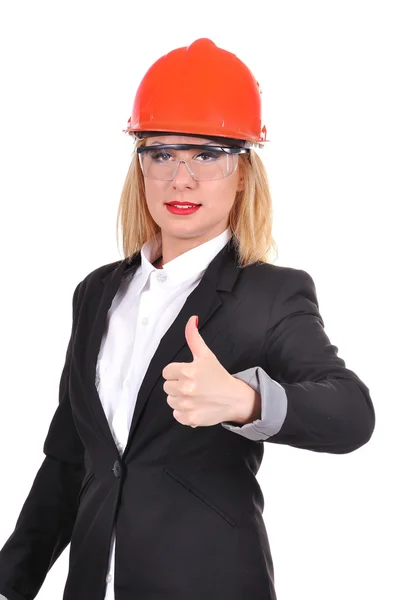 Engineer showing thumb up — Stock Photo, Image