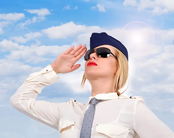 Flight attendant — Stock Photo, Image