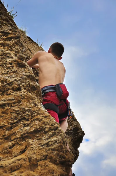 Escalada cara — Fotografia de Stock